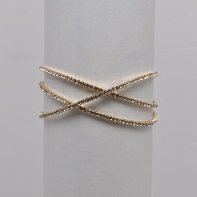 J83643B1G CLR/G CRY CRISS-CROSS BRAC