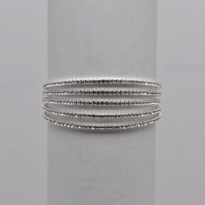 J83140B1S CLR/S MULT ROW CRYS OPEN CUFF BRAC