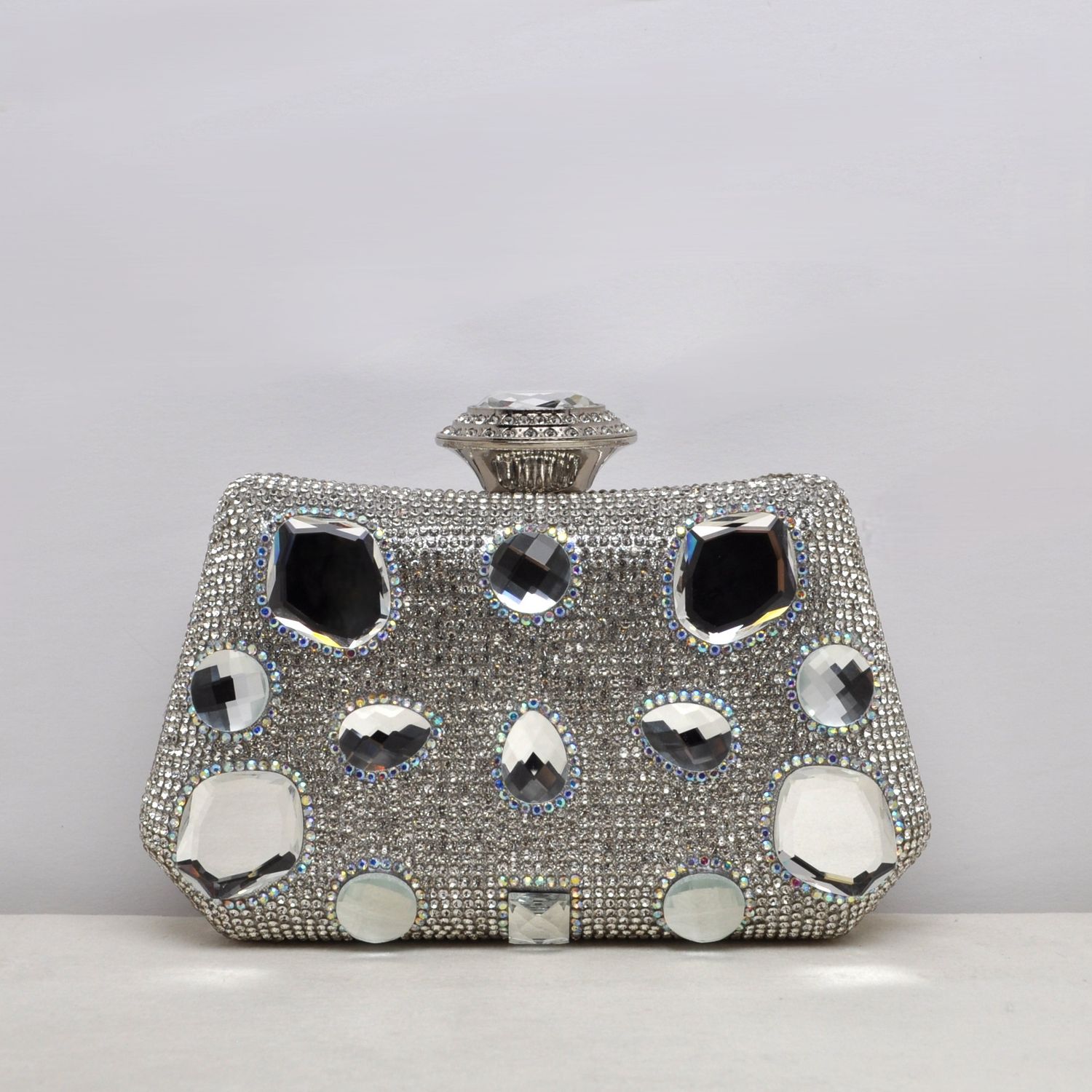 HF640CSIL SILV BEJEWELED SHP W' JUMBO CRYS PURS
