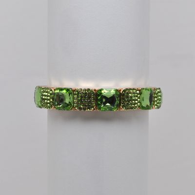 QQ4100B30G  PERI/G ALTERNATING SQUARE CRYS &amp; PAVE STN  BRCLT