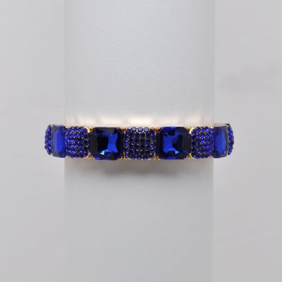 QQ4100B12G  SAP/G  ALTERNATING SQUARE CRYS &amp; PAVE STN  BRCLT