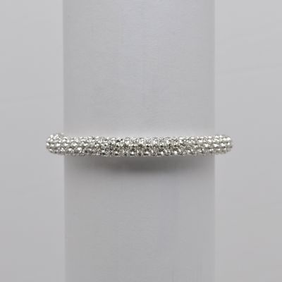 J84565B1S CLR/S  SIL 7MM STRETCH TUBE BRAC
