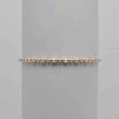 J84485B1G CZ/G BAGUETTE RND SLIDE BOLO BRA