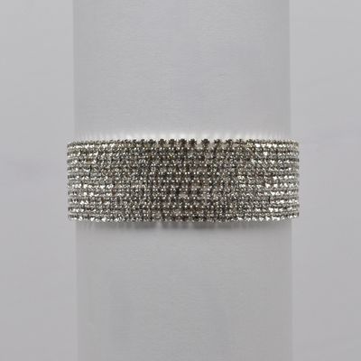 J84495B1S SIL 10 STRAND THIN STRETCH BRAC