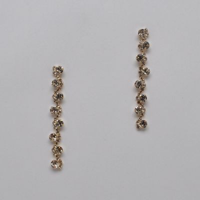 J28482E1G GLD RHINESTONE LINEAR EAR