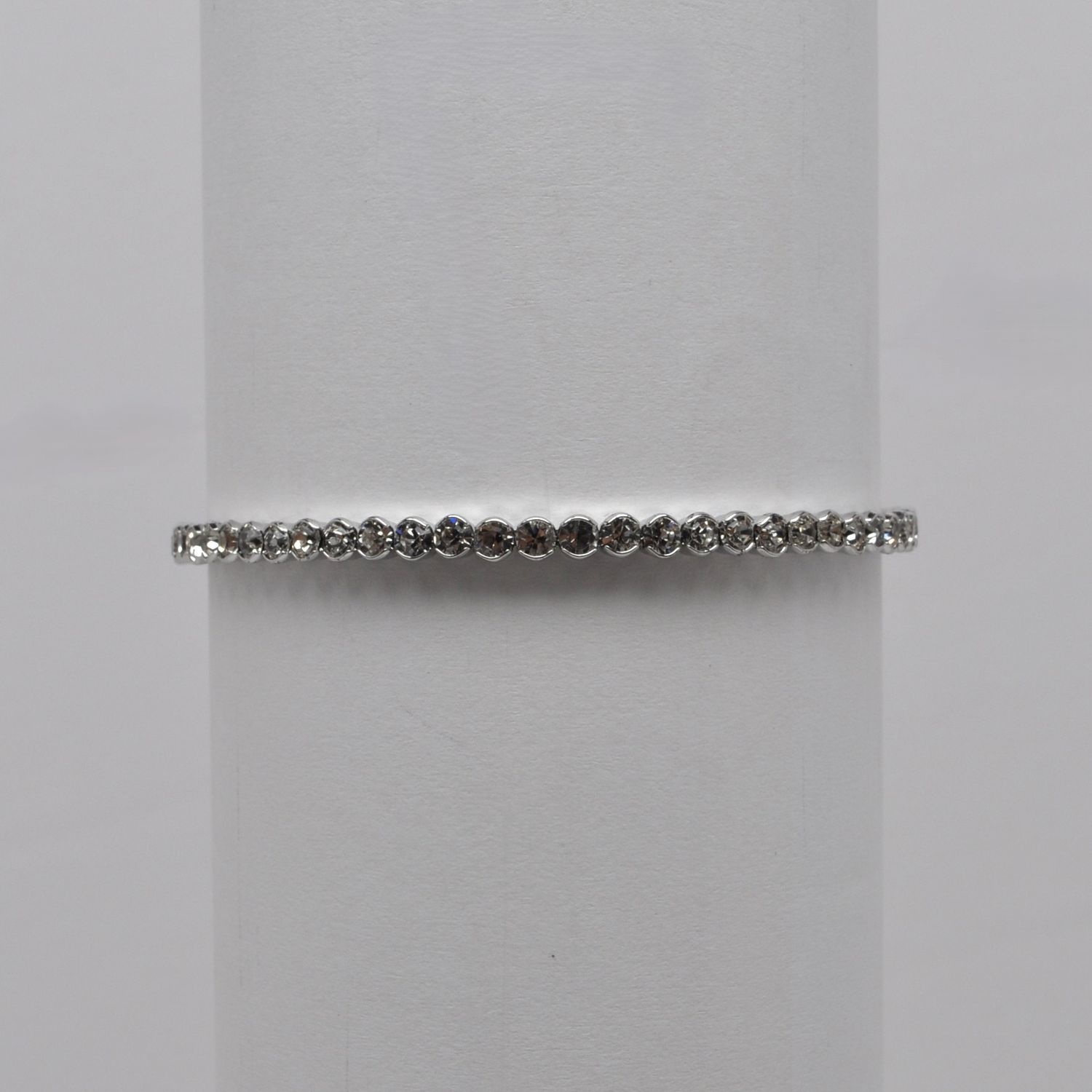 J84676B1S CRY/SIL 3MM CRYSTAL COIL BRACELET
