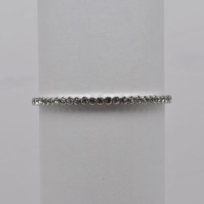 J84676B1S CRY/SIL 3MM CRYSTAL COIL BRACELET