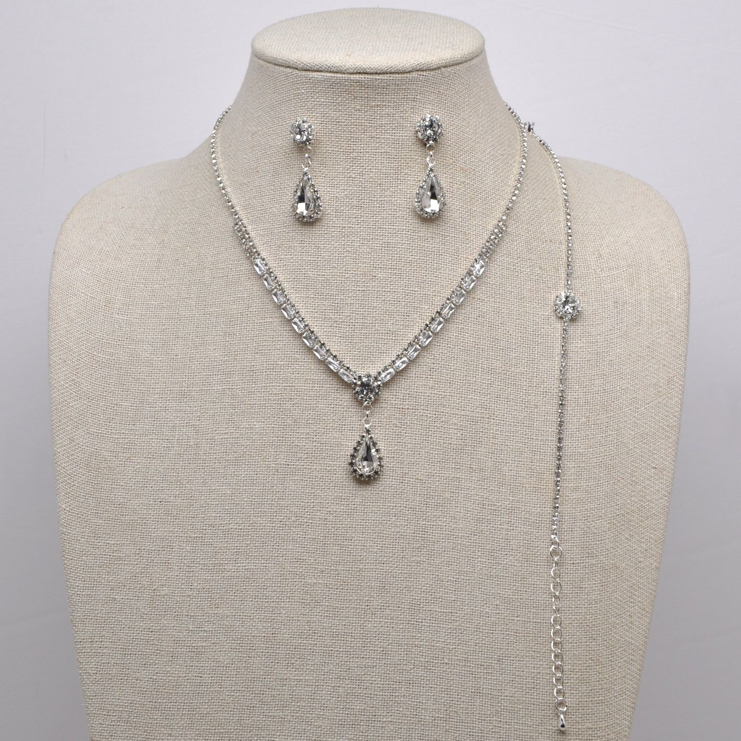 J19039S1S  CZ CLR/S CRYSTAL TRDP ROUND 3PC SET