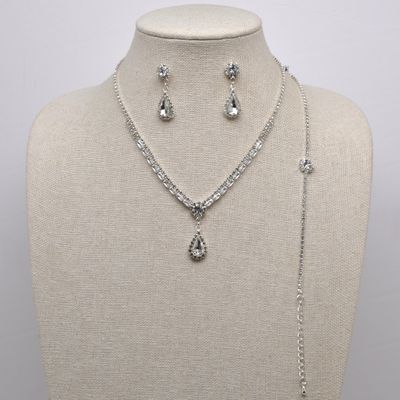 J19039S1S  CZ CLR/S CRYSTAL TRDP ROUND 3PC SET
