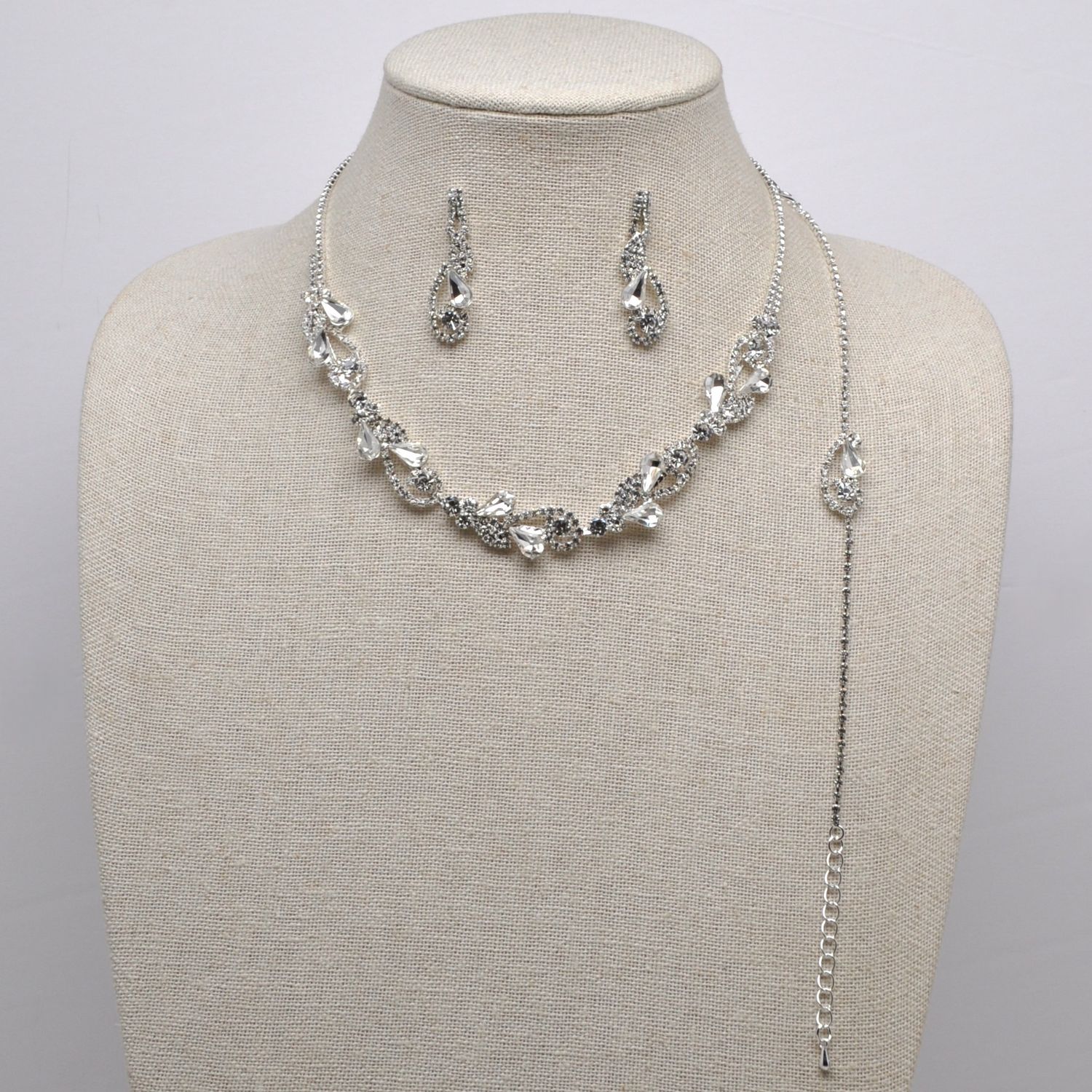J19047S1S CLR/S ROUND TEARDROP 3PC SET