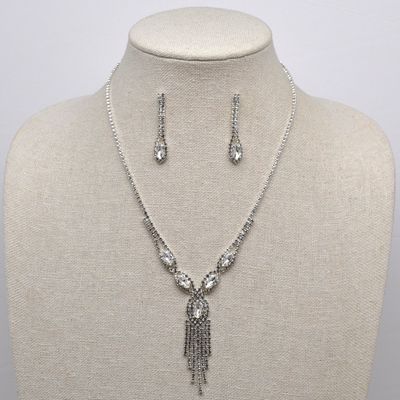 CJ2471S1S CRYS/S MRQ STNS TASSL NECK SET