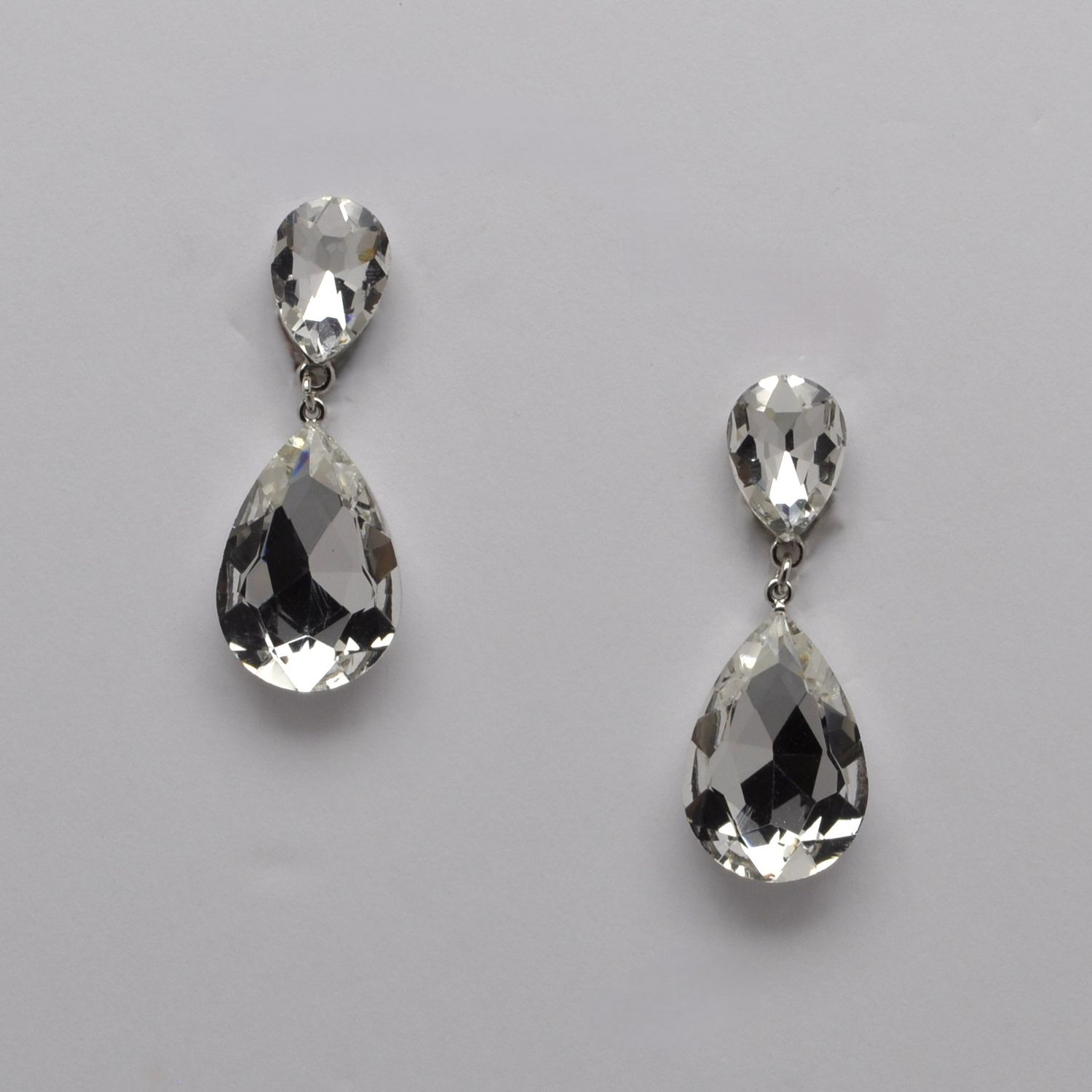 CJ226E1S CRYS/S TEARDROP STONE CLIP ER