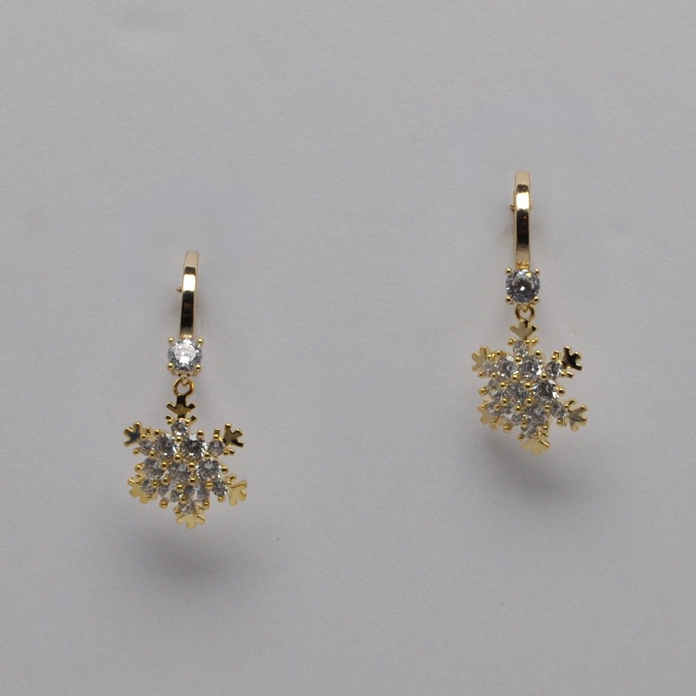 LB09316E1G CZ/G TURTLE STYLE CRYS CLSTR EAR