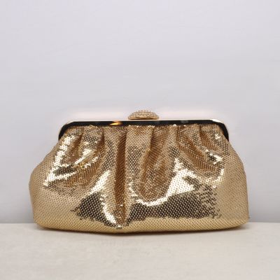 HF2525CG GOLD RHINESTONE STYLE COIN PURS