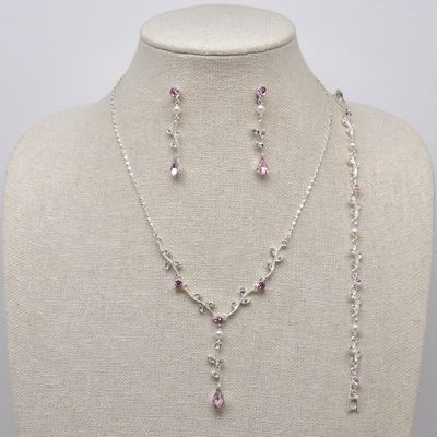 J70647S33S39 LT-ROSE/PRL/S BRANCH FLW/LV SHP SET