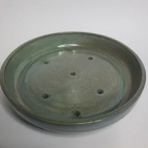 Porte savon céramique bleu