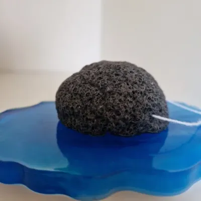 Éponge Konjac Visage Charbon de bambou
