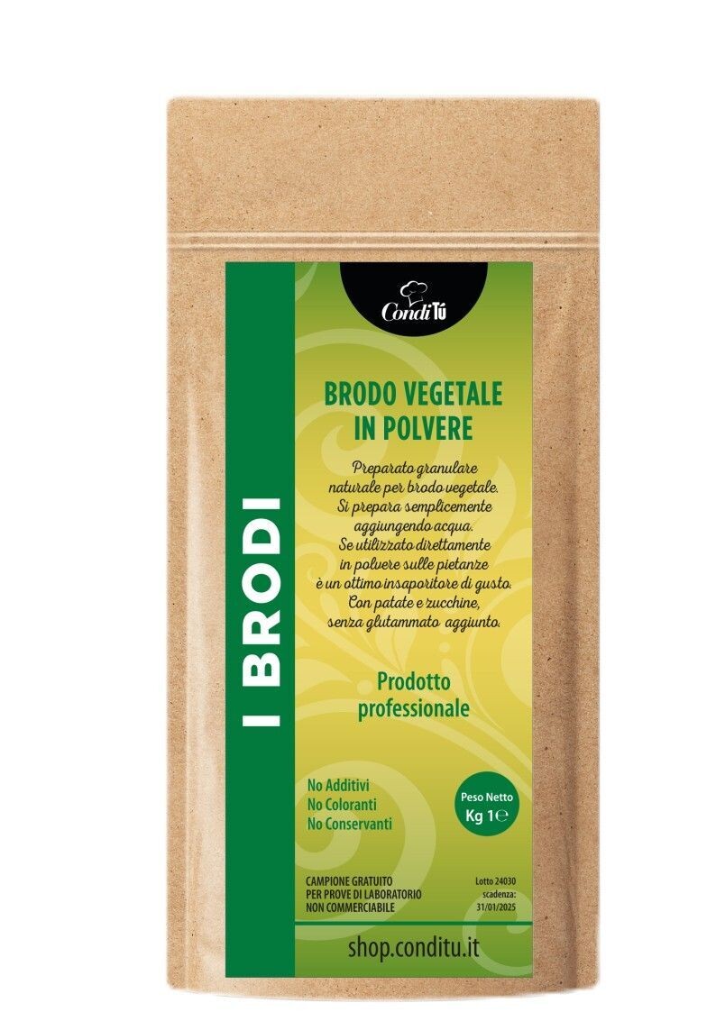 Natural powder preparation for classic broth