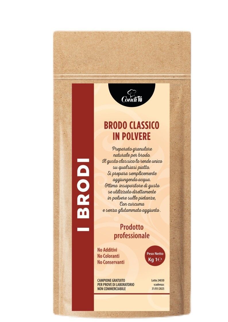 Preparato dry naturale per brodo classico CT 10 buste da 1 kg