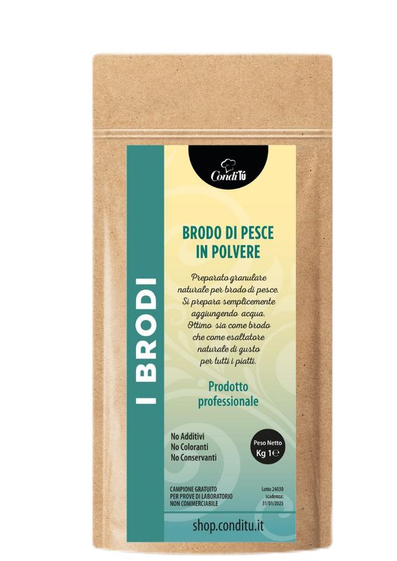 Preparato dry naturale per Fumetto di pesce  CT 10 buste da 1 kg