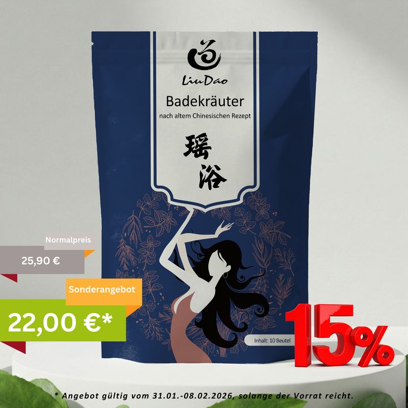 Badekräuter nach altem Chinesischen Rezept 10 Beutel á 50g Badekräuter nach altem Chinesischen Rezept 10 Beutel á 50g