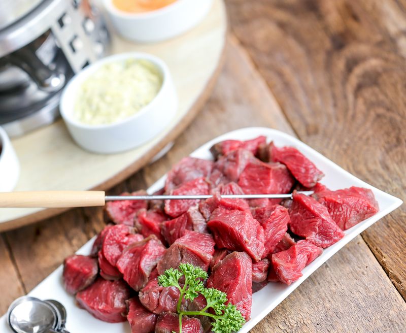 Viande à fondue - 29,20€/kg Viande à fondue - 29,20€/kg