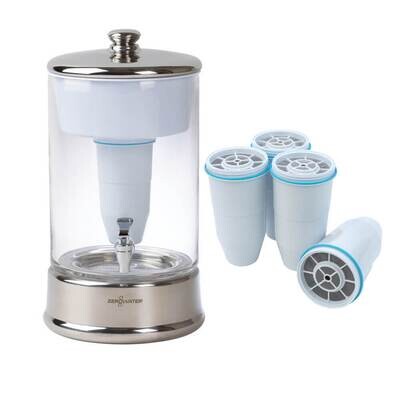 Combi-box: 9 Liter Glazen Filtersysteem incl. 5 filters