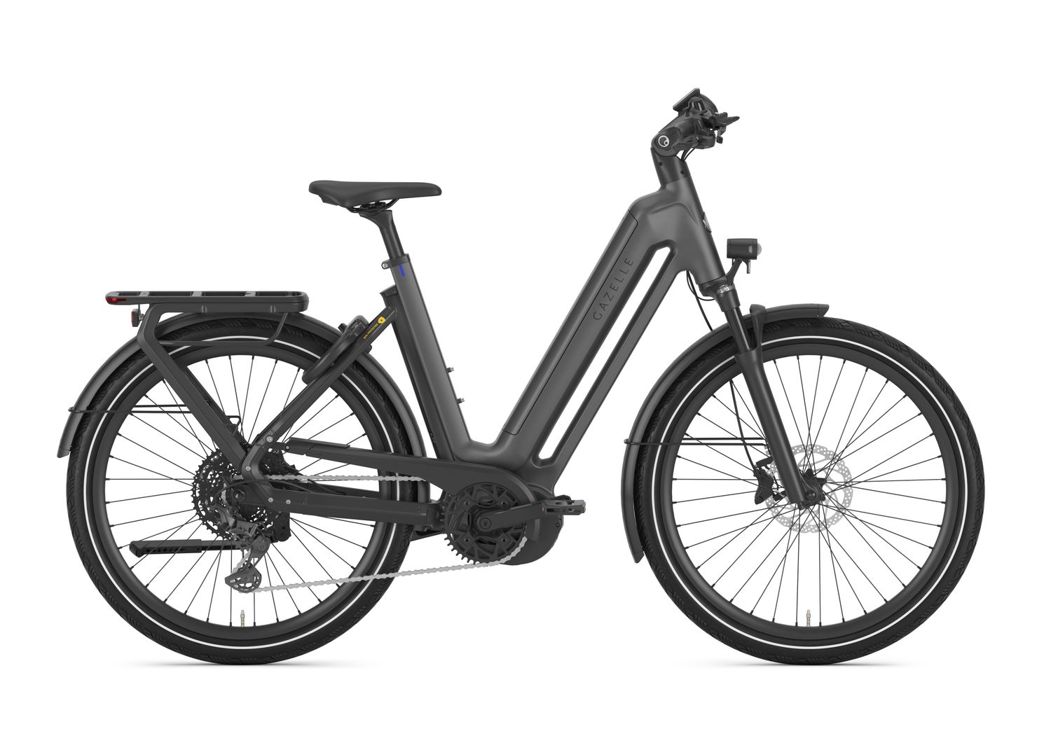 Gazelle Eclipse T11+, Size: 45cm, Color: Anth. Grey Matte, Frame Design: Low Step