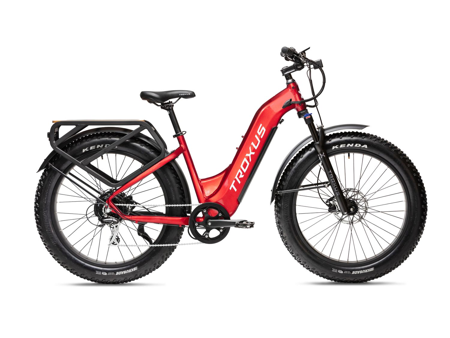 Troxus Explorer Plus, Frame Design: Step-Thru, Size: Small, Color: Red