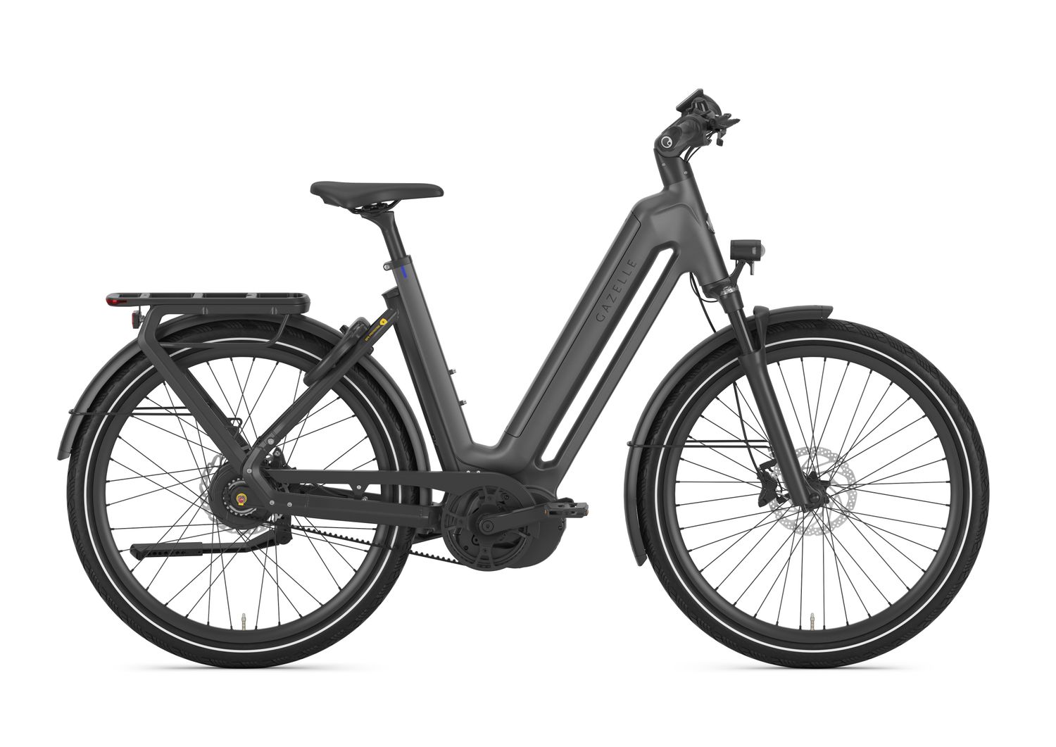 Gazelle Eclipse C380+, Size: 45cm, Color: Anth. Grey Matte, Frame Design: Low Step