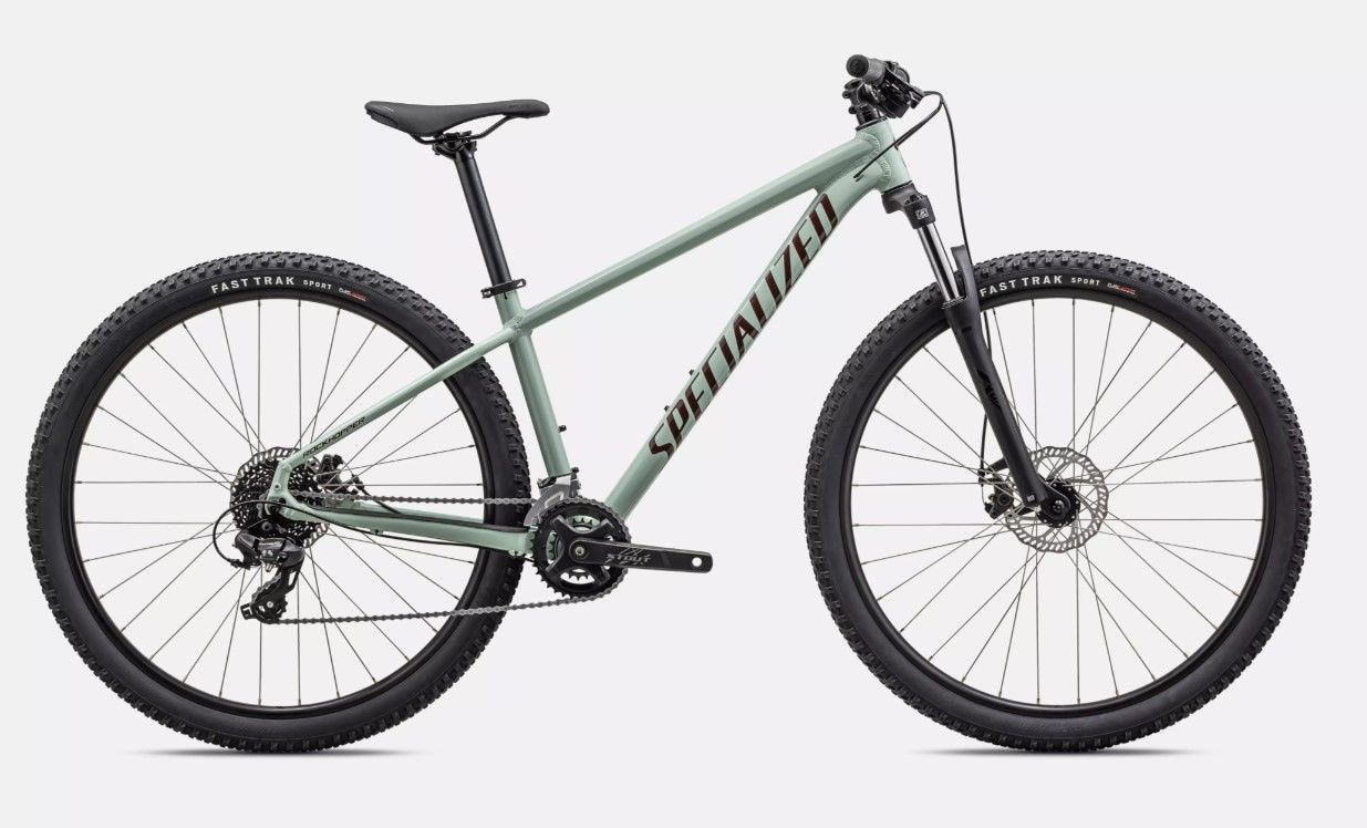 BICICLETA SPECIALIZED ROCKHOPPER BASE R29 BRA WHTSGE/RSTDRED T: L