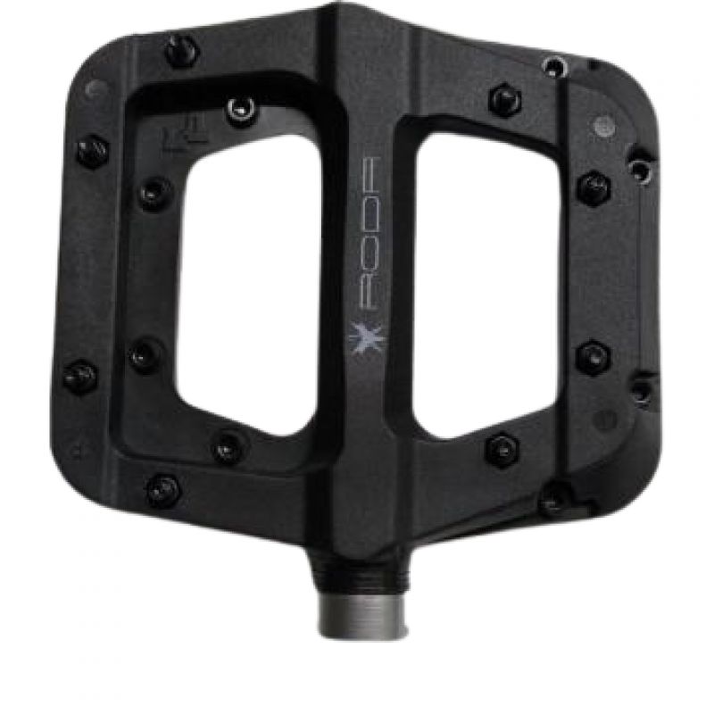 PEDALES PLATAFORMA RODA MTB FLAT PLASTICO NEGRO