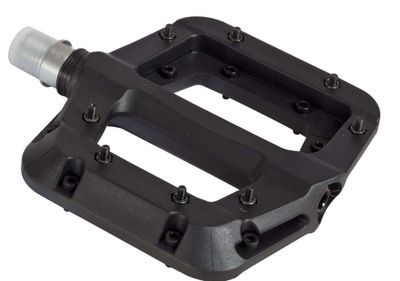 PEDALES PLATAFORMA RODA MTB FLAT PLASTICO NEGRO