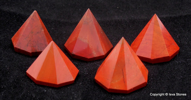 Red Jasper Octagon Pyramid - 18 to 22 mm