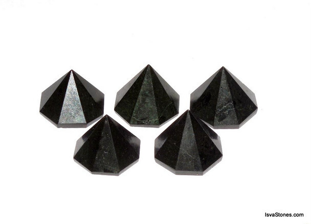 Black Tourmaline Octagon Pyramid 18 - 22 mm