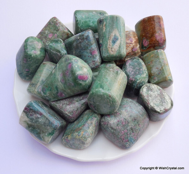 Ruby Fuschite Tumbles from India