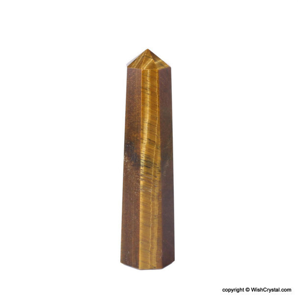 Natural Tiger Eye Obelisk Wand