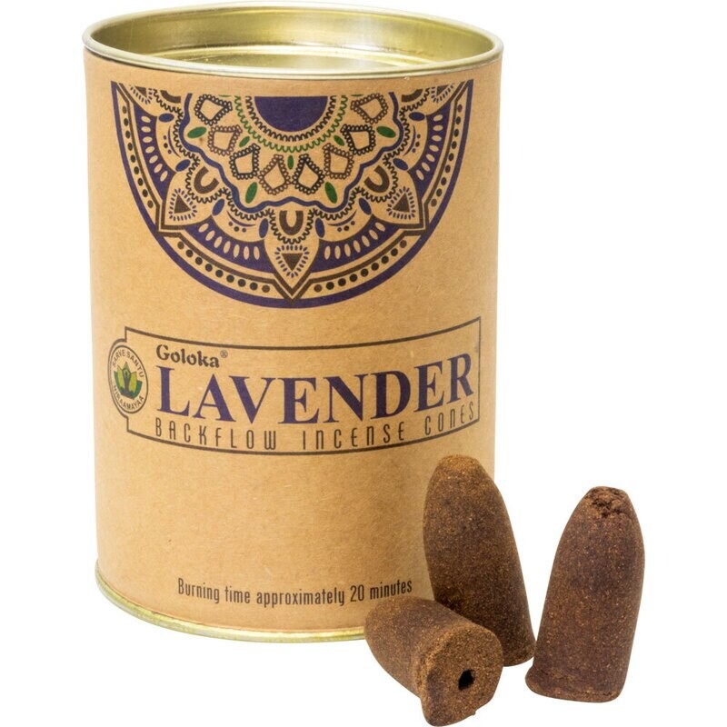 Goloka Backflow Cones Lavender - 24 cones