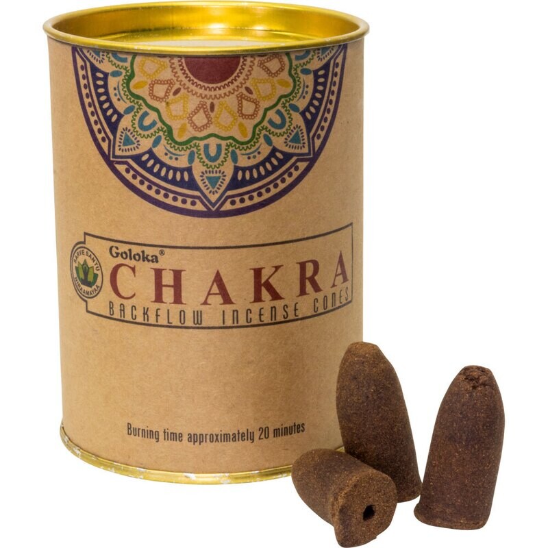 Goloka Backflow Cones Chakras - 24 cones