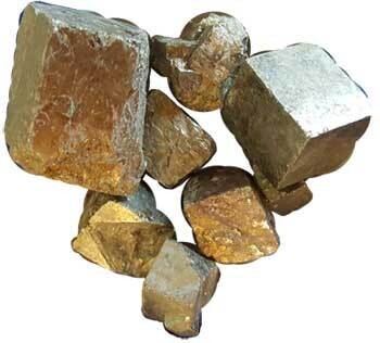 Pyrite cubed stones