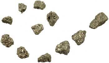 Pyrite untumbled stones