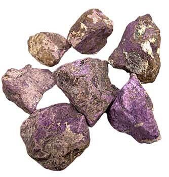 Purpurite untumbled stones