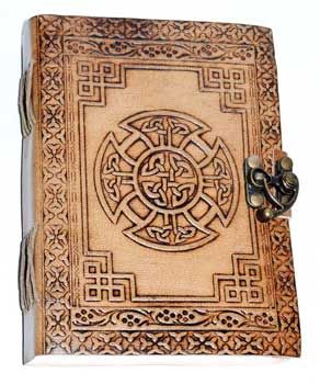 Celtic Cross Leather Journal w/ Latch 5&quot; X 7&quot;