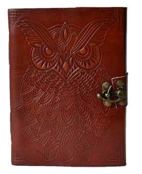 Owl leather Journal w/ Latch 5" X 7"