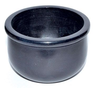 Black Stone Scrying Bowl/Smudge Pot 3&quot;
