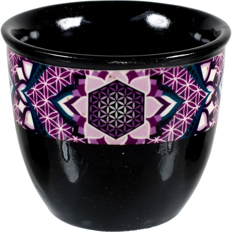 Ceramic Smudge Pot - Flower of Life