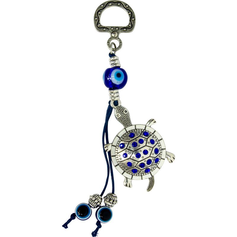 Glass Evil Eye Talisman - Turtle w/ Gems