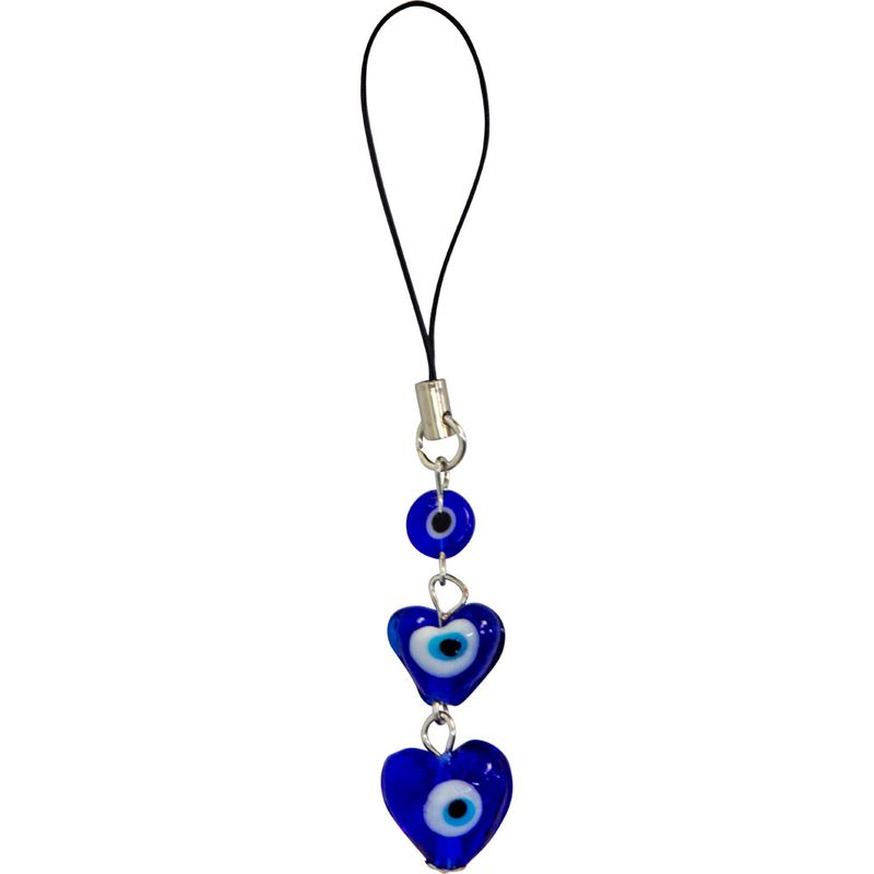 Evil Eye Talisman Cell Holder - Triple Heart