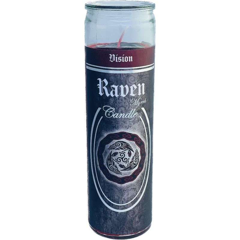 7 Day Glass Ritual Candle - Raven - Myrrh
