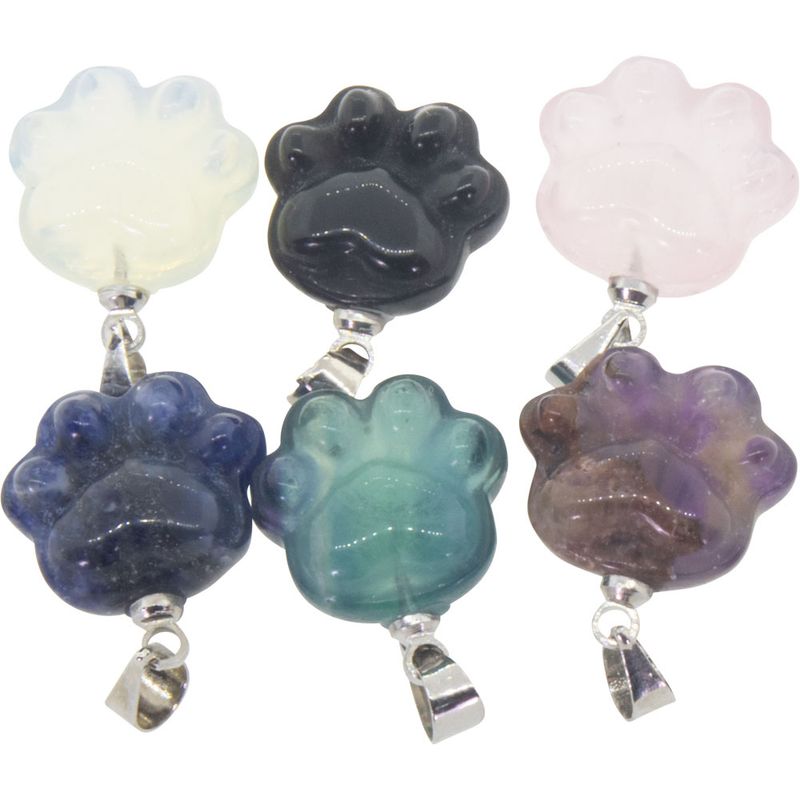 Gemstone Pendant - Cat Paw Asstd
